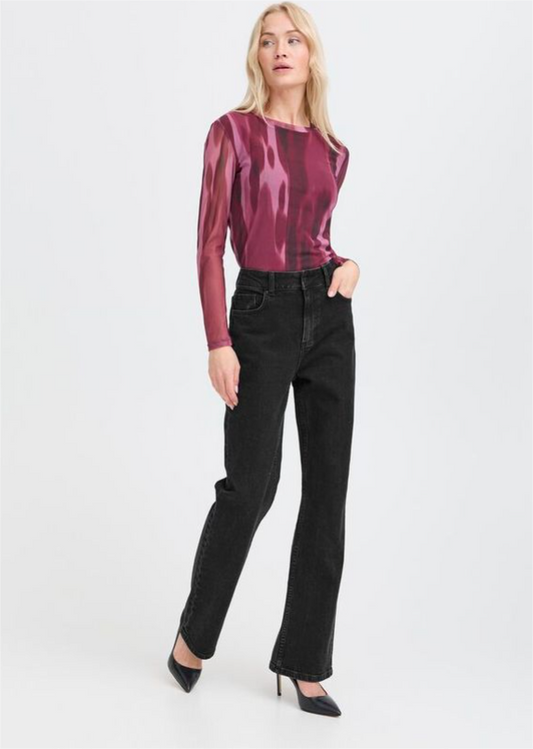 PANTALON DENIM NEGRO DE b.young