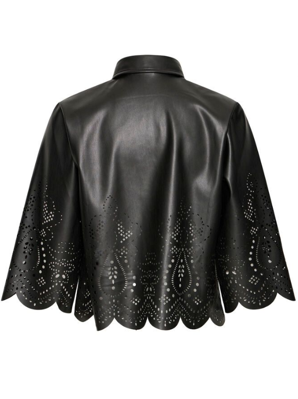 BLUSA NEGRA DE POLIPIEL DE b.young