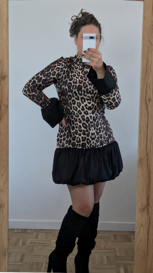 VESTIDO ASTI-- LEOPARDO