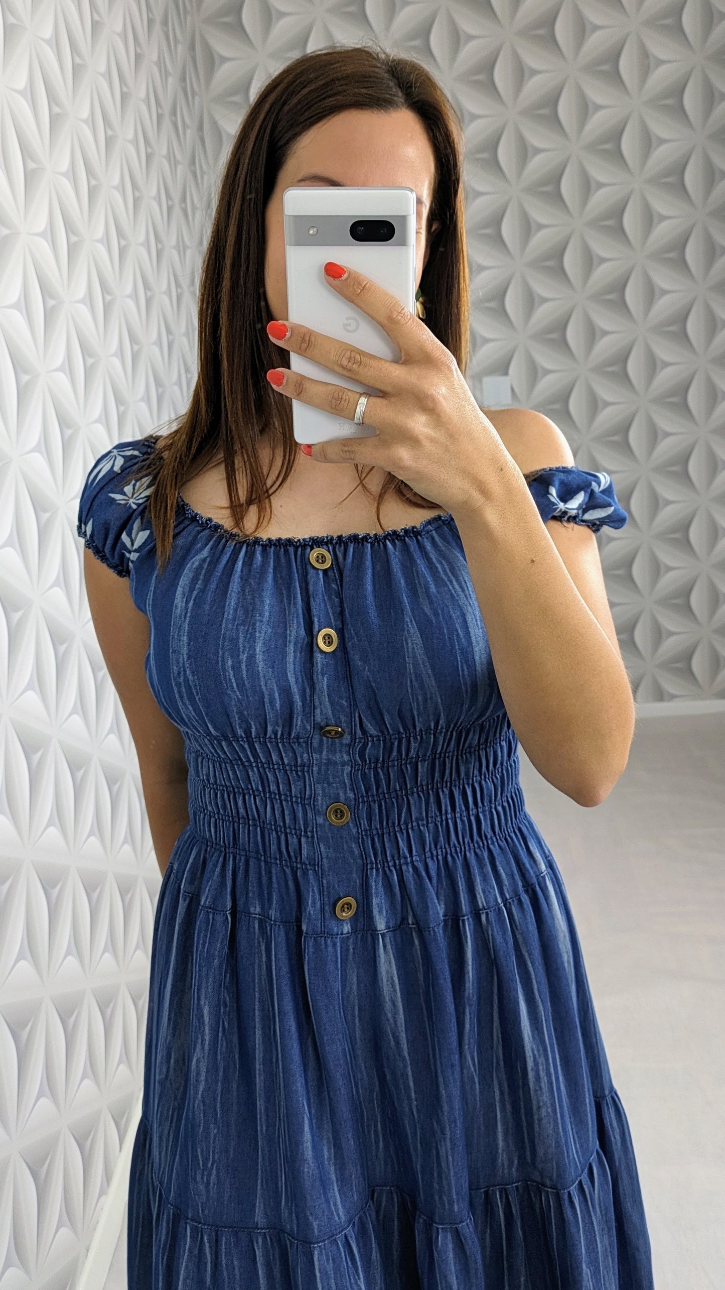 VESTIDO VAQUERO VOL FLORES