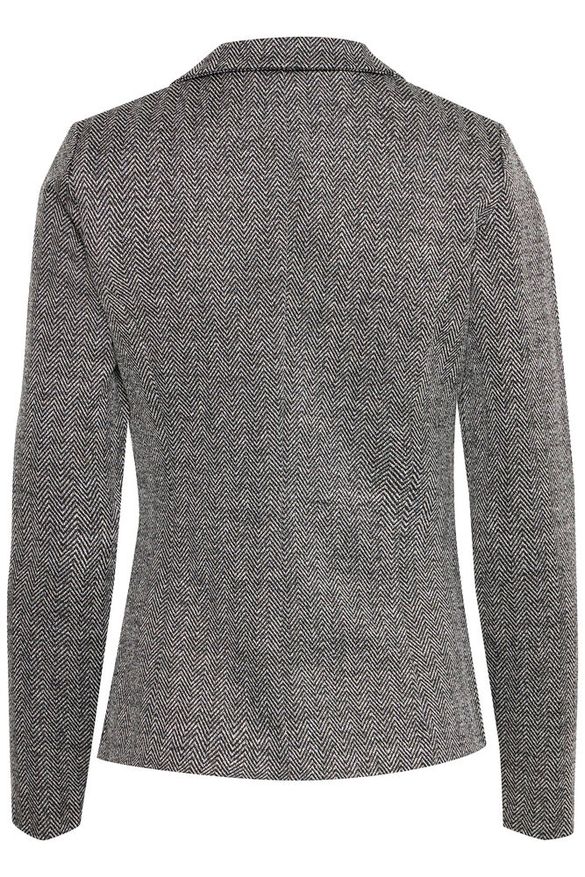 Falda larga espiga gris y negro con abertura frontal – ICHI