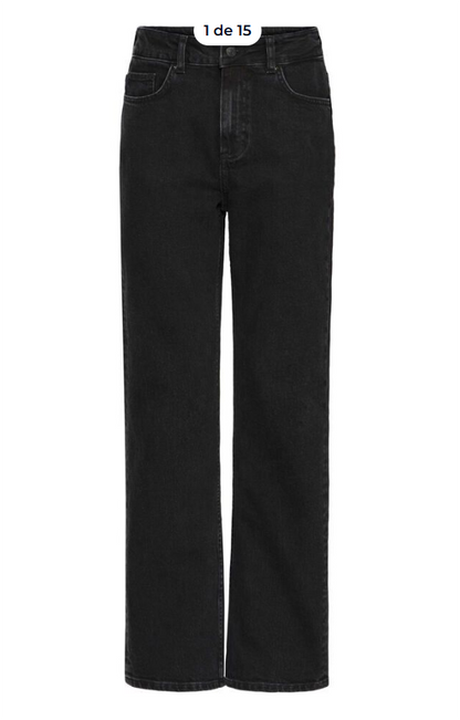 PANTALON DENIM NEGRO DE b.young