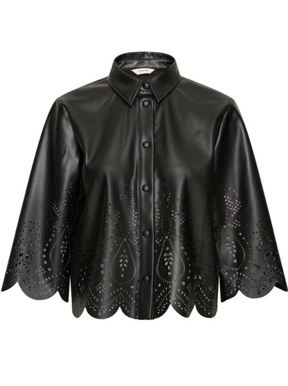 BLUSA NEGRA DE POLIPIEL DE b.young