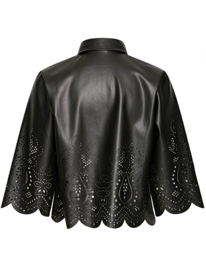 BLUSA NEGRA DE POLIPIEL DE b.young