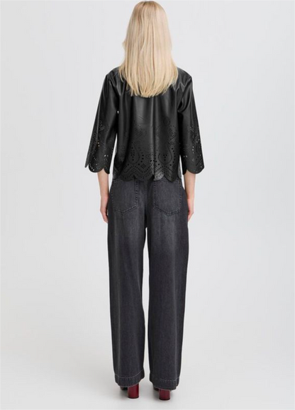 BLUSA NEGRA DE POLIPIEL DE b.young