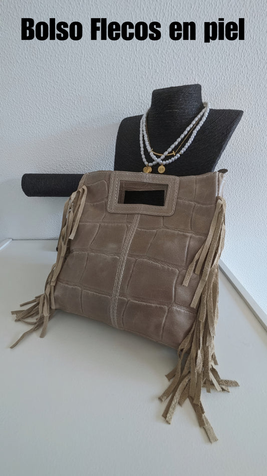 BOLSO FLECOS PIEL