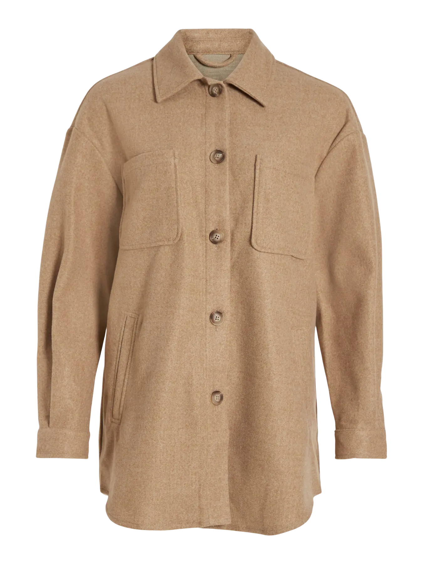 Camisa / Sobrecamisa Flanelita Beige Natural · VILA