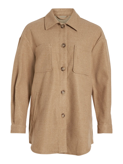 Camisa / Sobrecamisa Flanelita Beige Natural · VILA